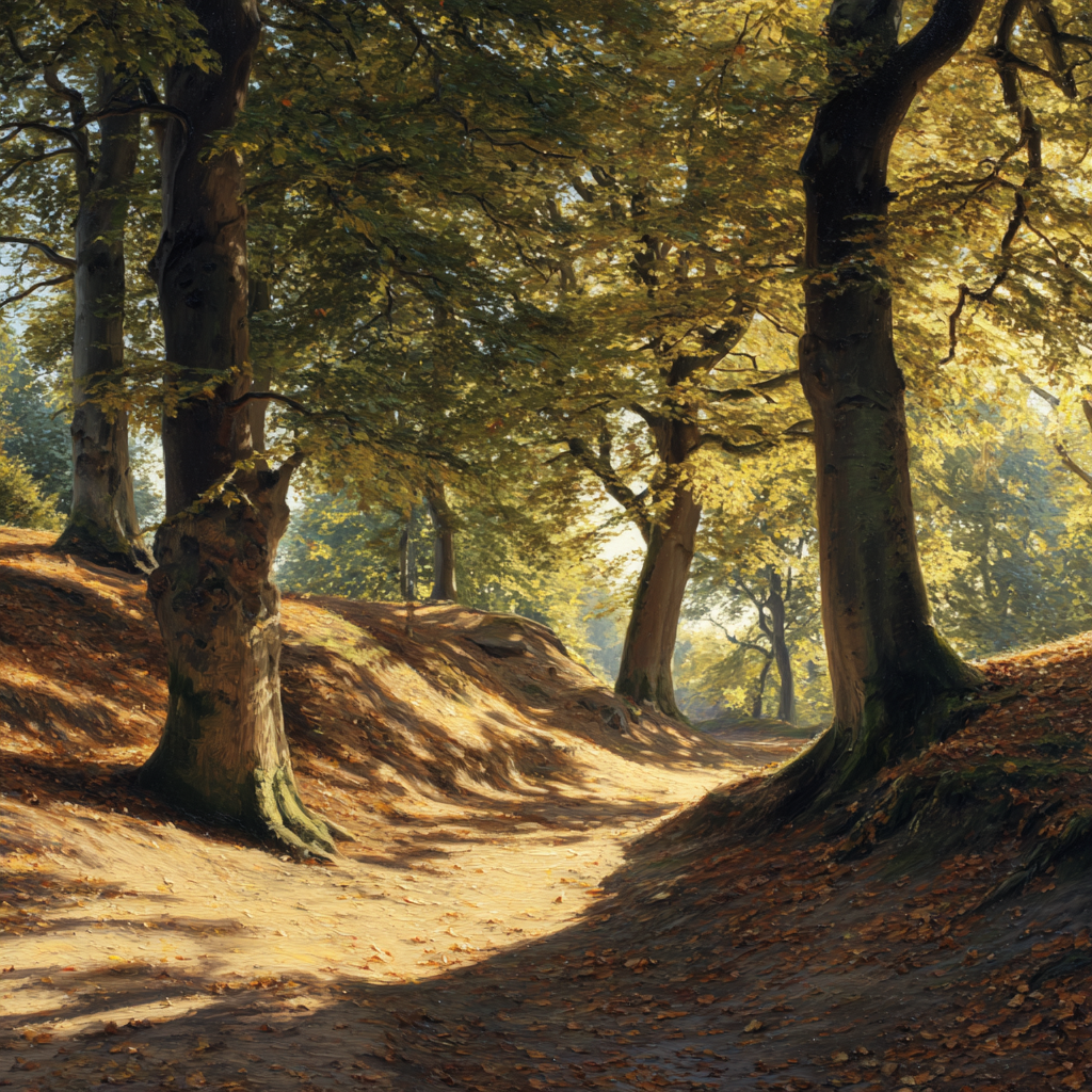 Ruhiger Waldweg Im Fall Endpoint | Herbst | Jahreszeiten