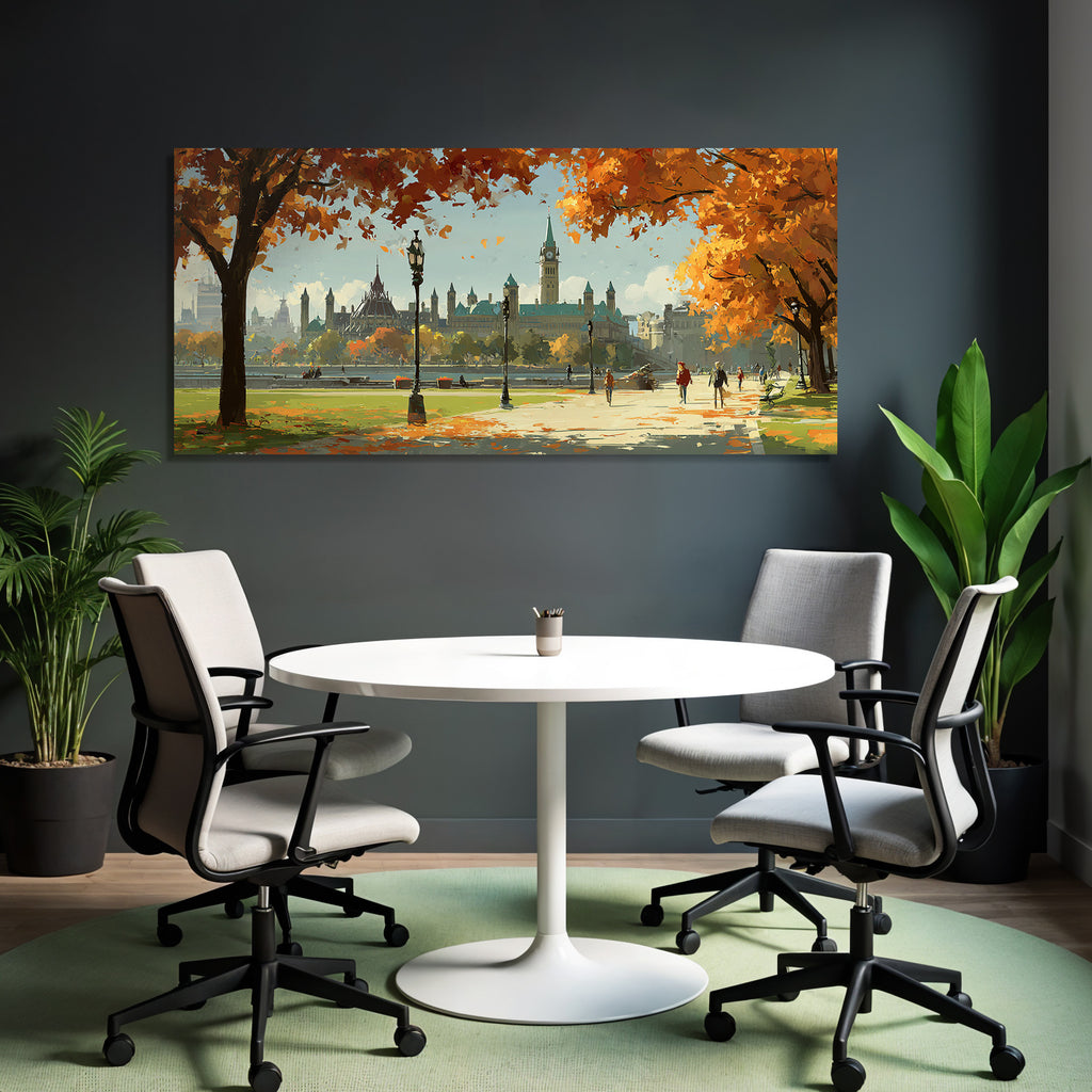 Landschaft Mit Architektur In Hauptstadt