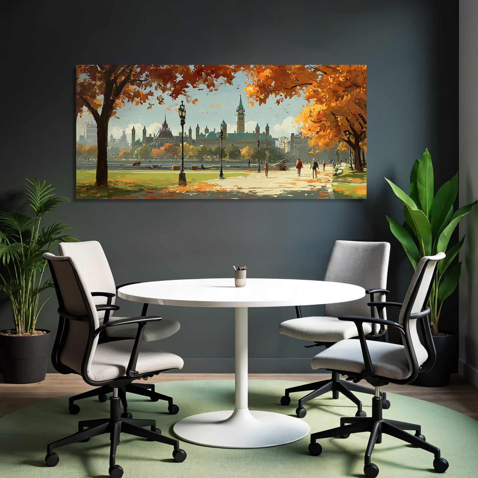 Landschaft Mit Architektur In Hauptstadt