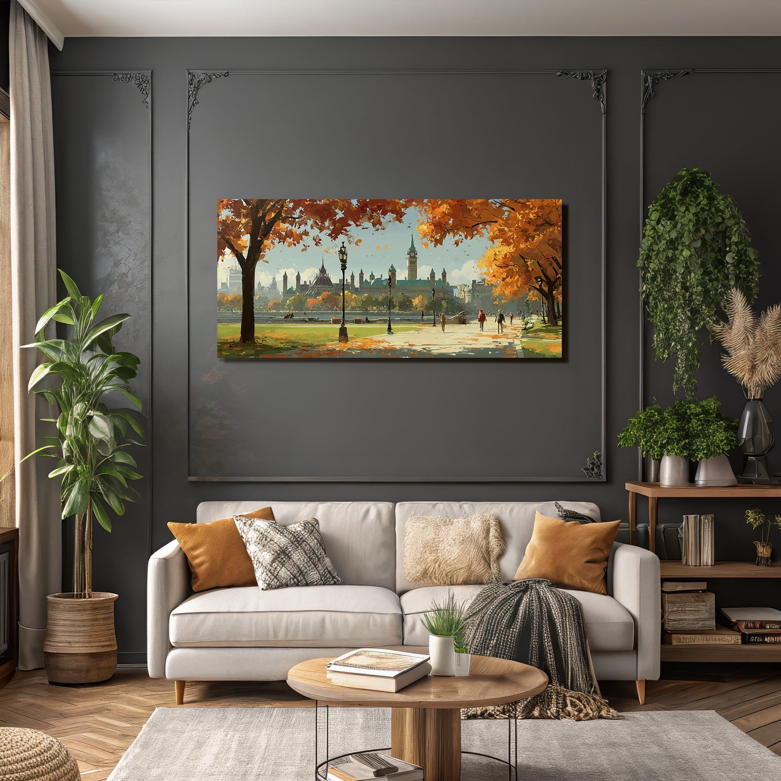 Landschaft Mit Architektur In Hauptstadt