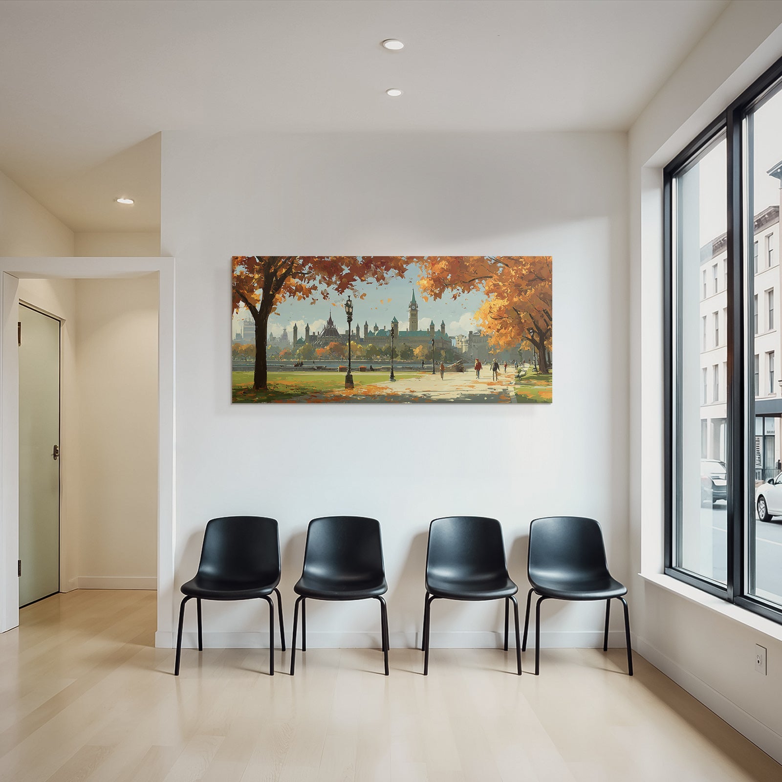 Landschaft Mit Architektur In Hauptstadt