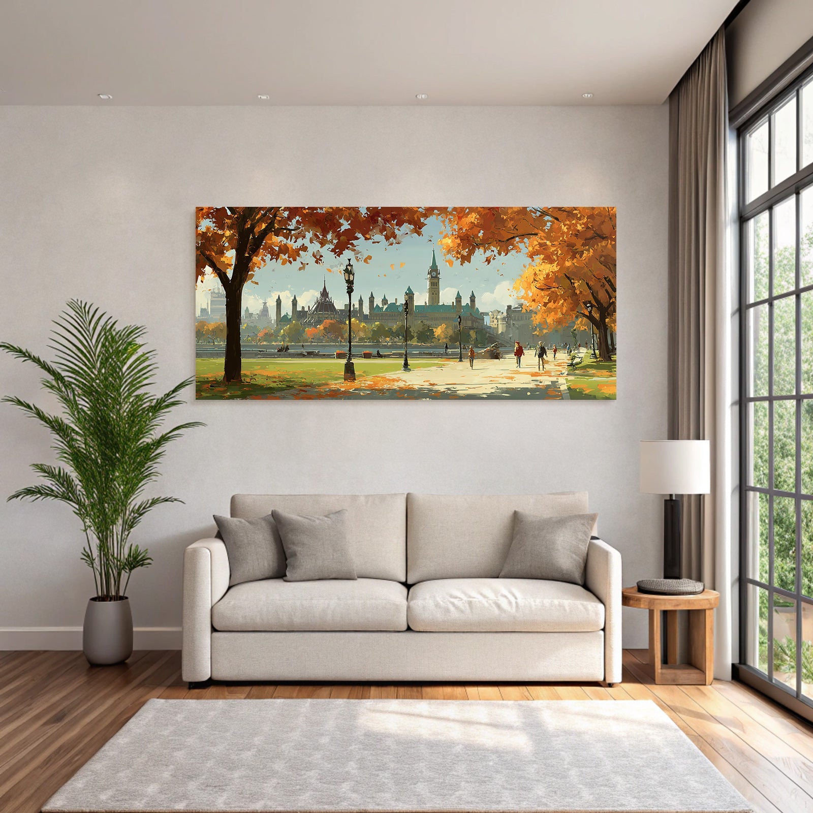 Landschaft Mit Architektur In Hauptstadt