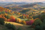 Liche Landschaft Mit Folien Und Verzauberten Hügeln | Herbst | Jahreszeiten