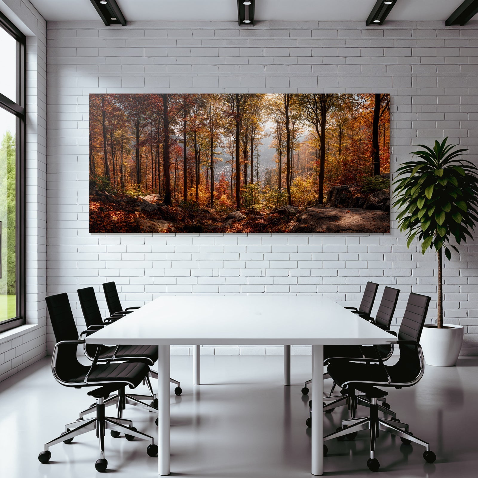 Licher Wald Mit Bunten Blättern Und Steinen