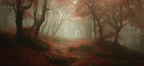 Licher Wald Mit Nebel Und Fallenem Laub | Herbst | Jahreszeiten