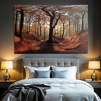 Licher Wald Mit Orangen Roten Näcken Und Lichtspiel