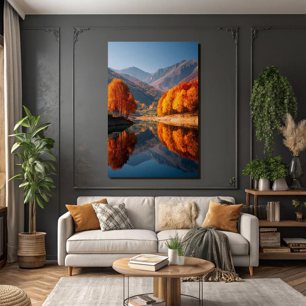 Malerische Landschaft Herbst Foliensee Umgebung Gebirge