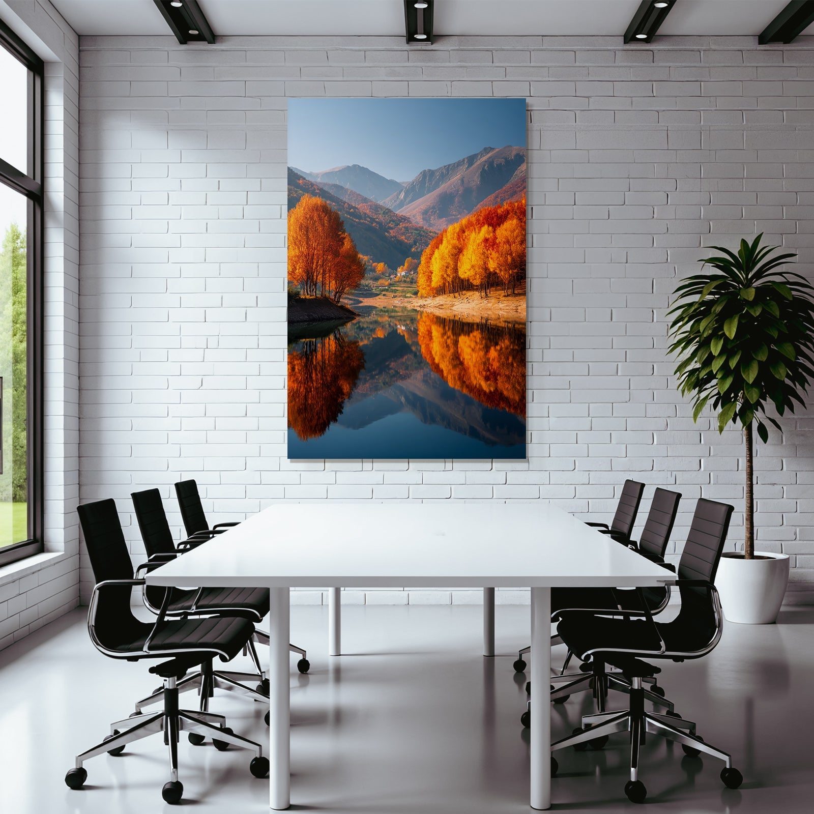 Malerische Landschaft Herbst Foliensee Umgebung Gebirge