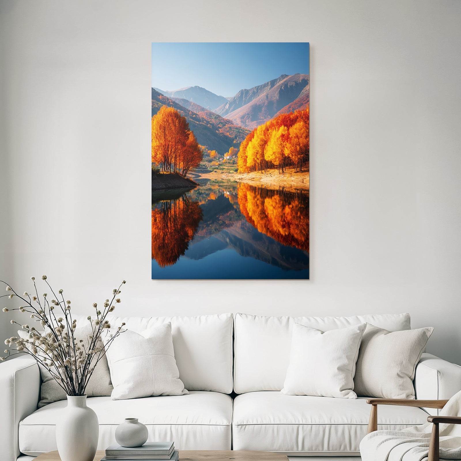 Malerische Landschaft Herbst Foliensee Umgebung Gebirge