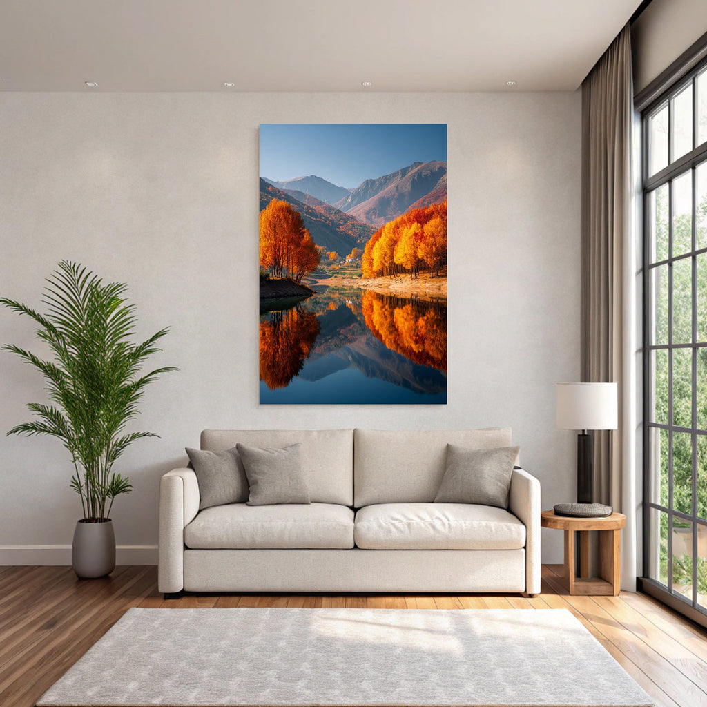 Malerische Landschaft Herbst Foliensee Umgebung Gebirge