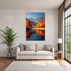 Malerische Landschaft Herbst Foliensee Umgebung Gebirge