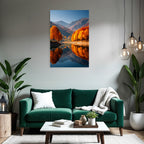 Malerische Landschaft Herbst Foliensee Umgebung Gebirge