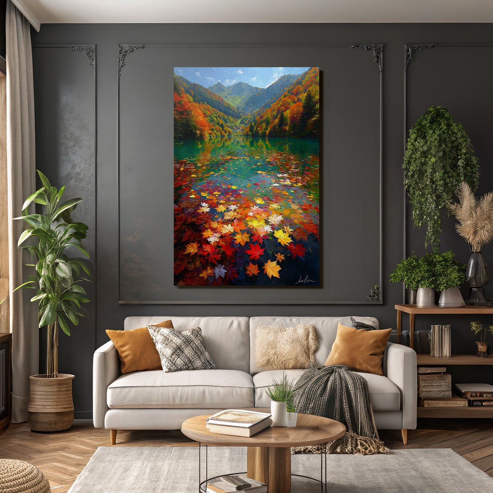 Schone Naturlandschaft Spiegelung Im Herbst