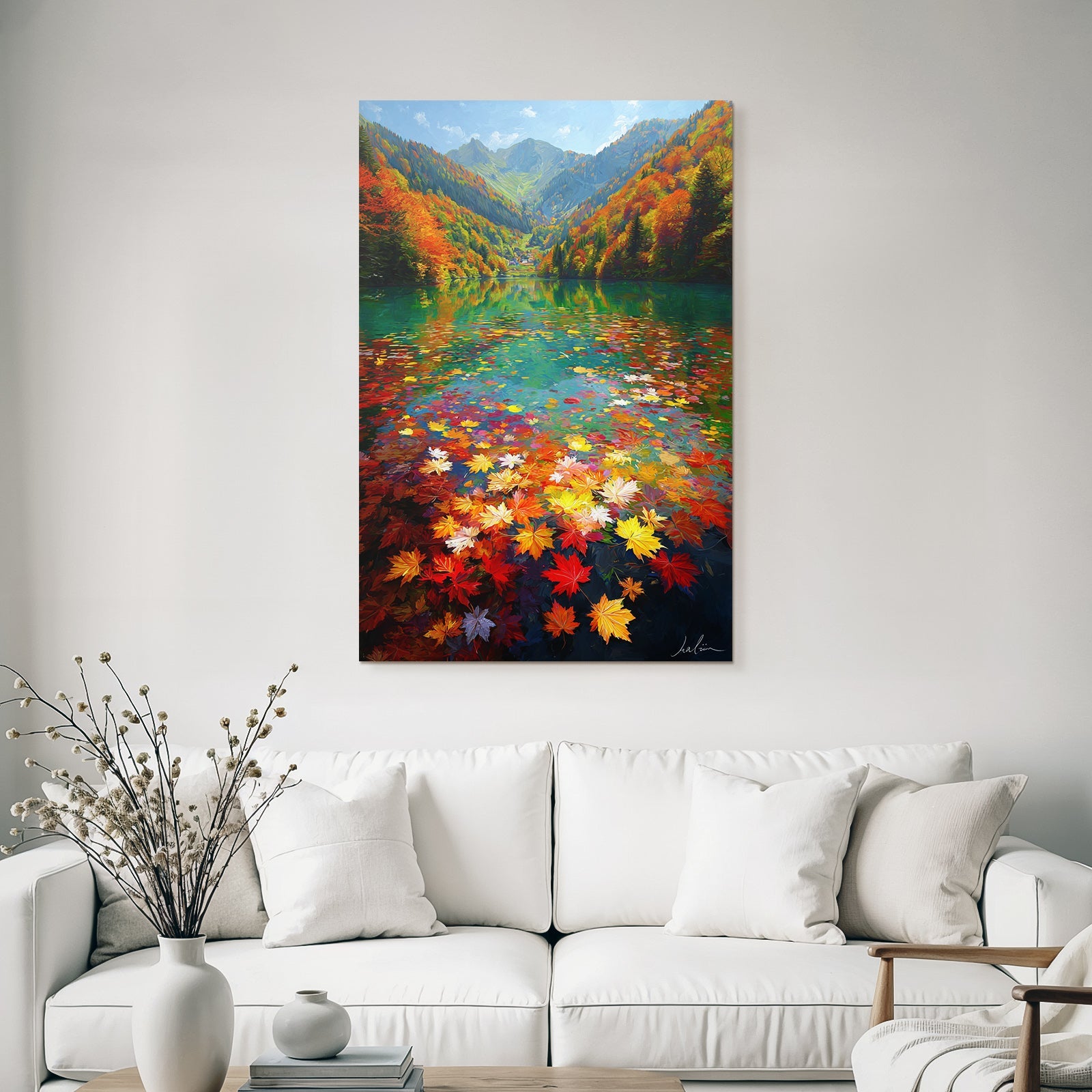 Schone Naturlandschaft Spiegelung Im Herbst