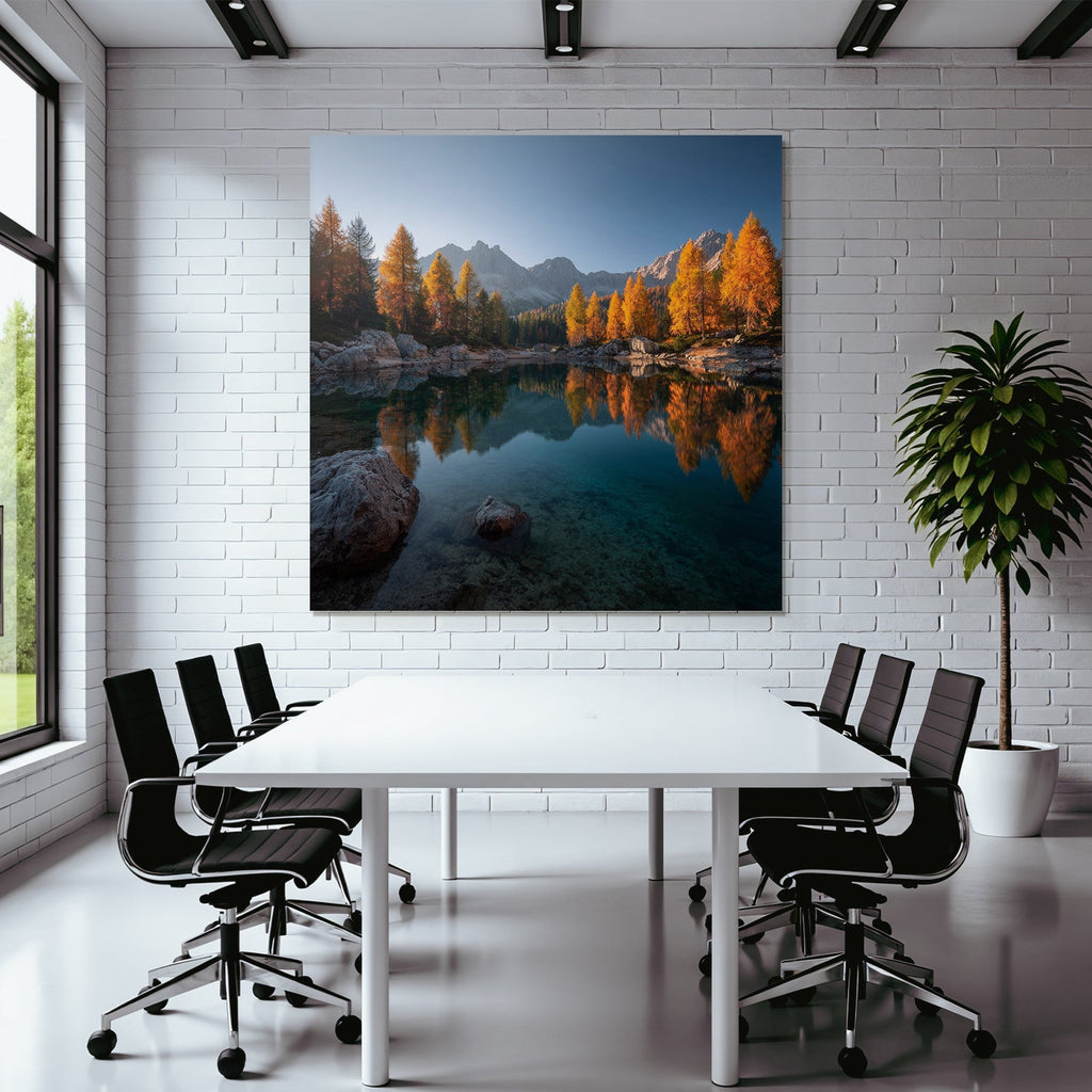Friedliche Landschaft Herbst See Mountains Reflektion
