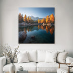 Friedliche Landschaft Herbst See Mountains Reflektion