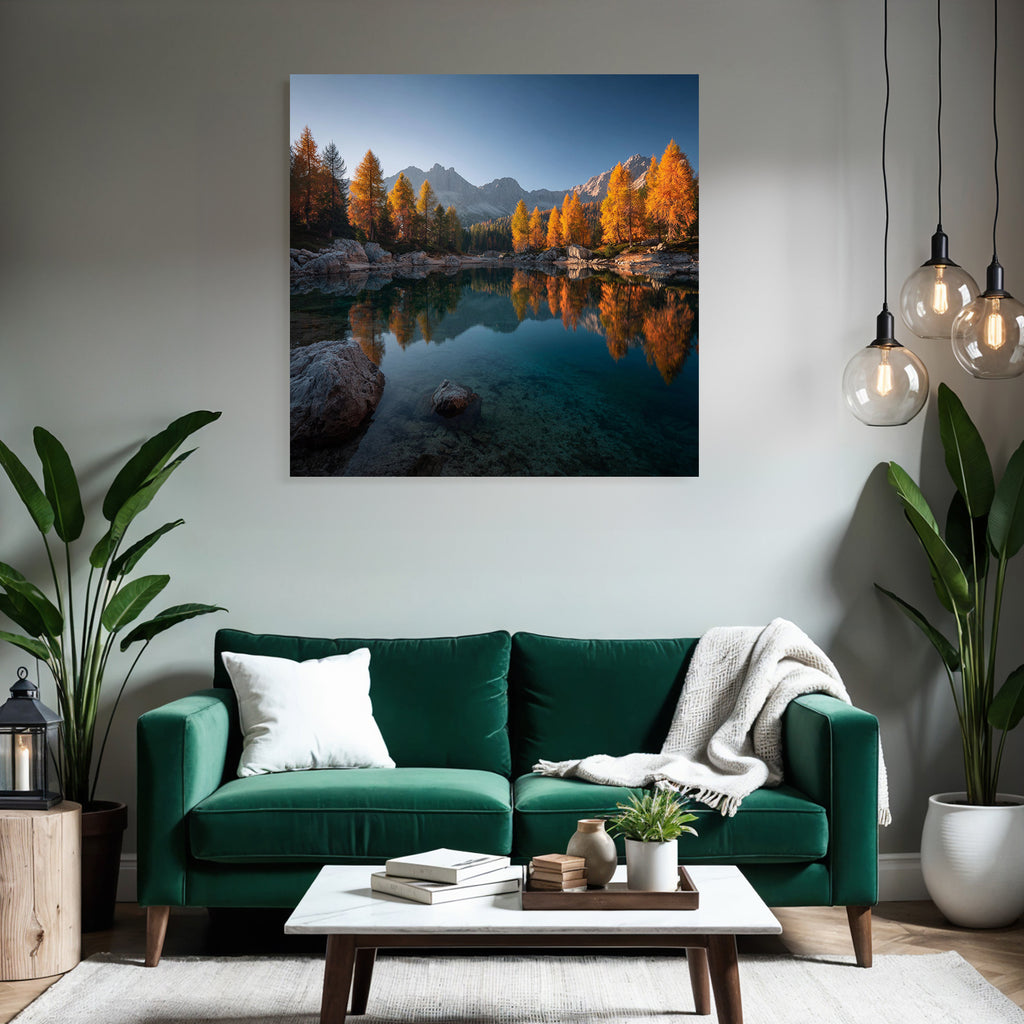 Friedliche Landschaft Herbst See Mountains Reflektion
