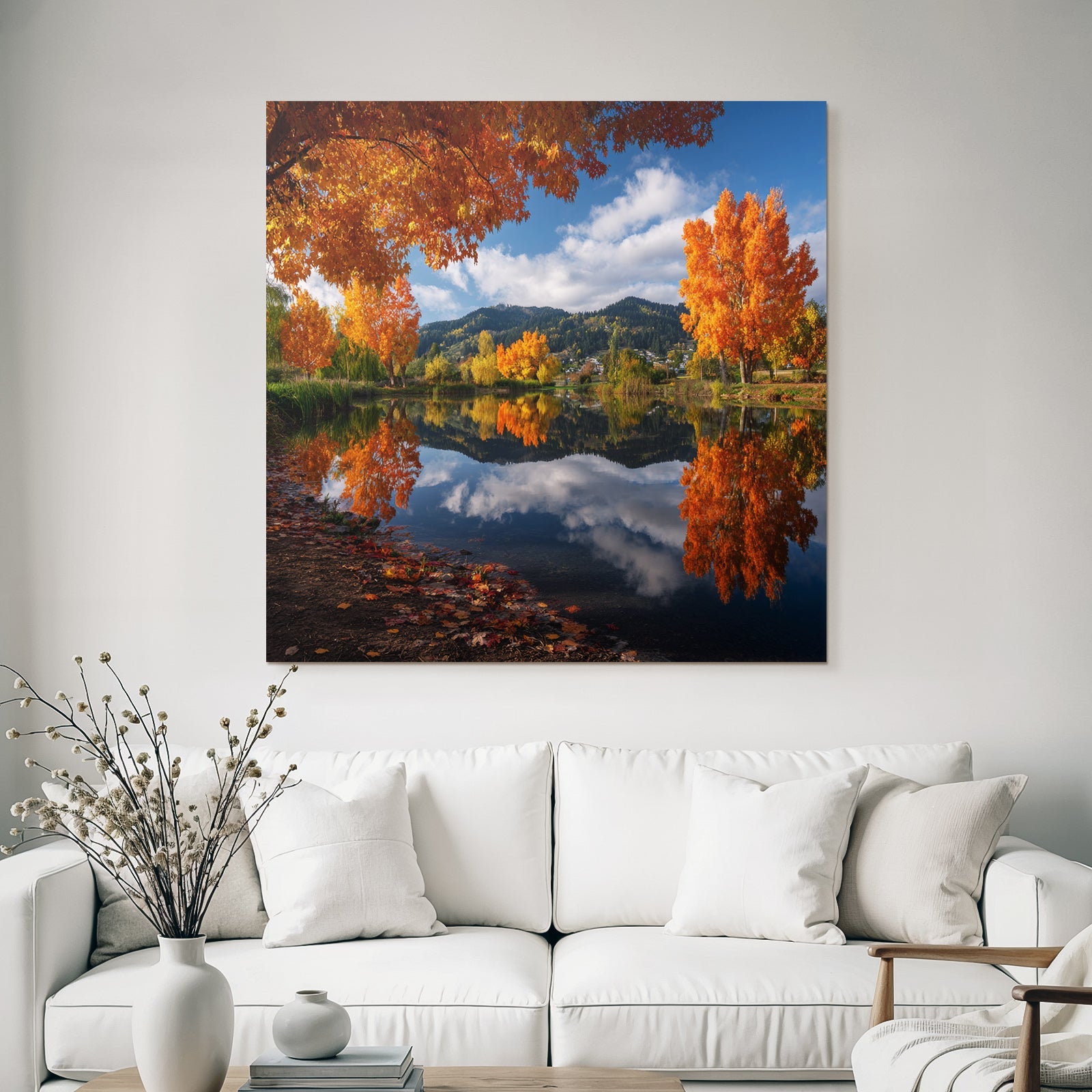 Herbstlandschaft Reflexion Beruhigende Ruhe