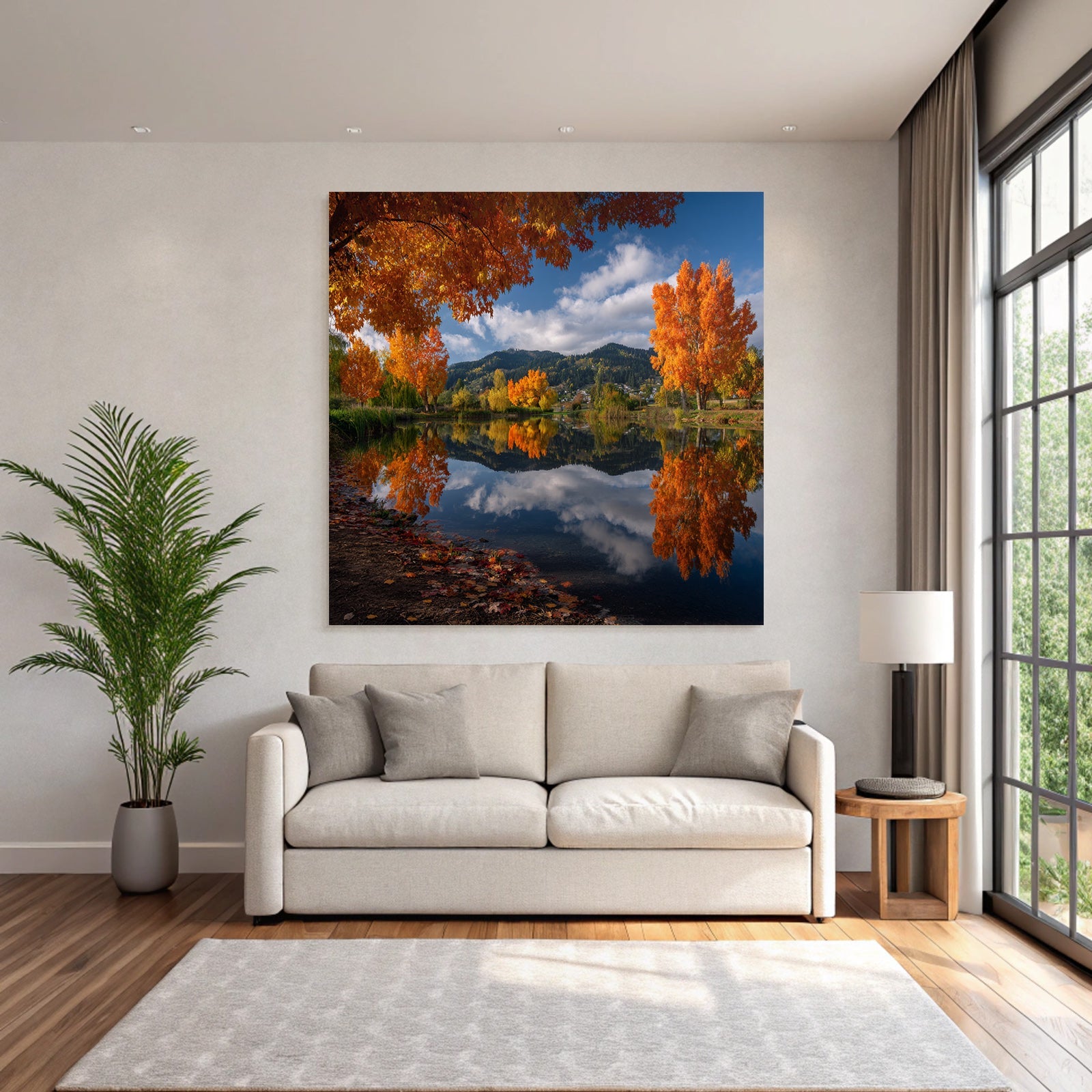 Herbstlandschaft Reflexion Beruhigende Ruhe