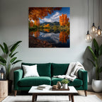 Herbstlandschaft Reflexion Beruhigende Ruhe