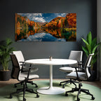 Herbstlandschaft Spiegelung Am See