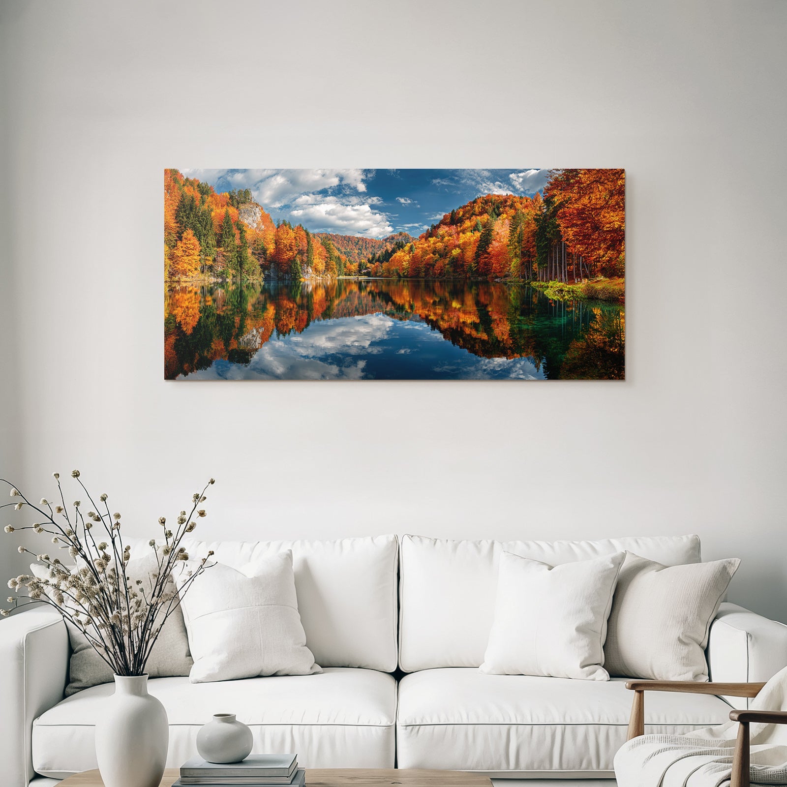 Herbstlandschaft Spiegelung Am See