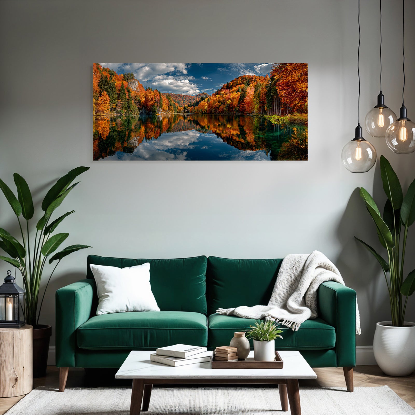 Herbstlandschaft Spiegelung Am See