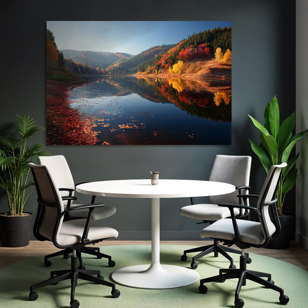 Ruhige Landschaft Herbst Seen Mountains Reflection