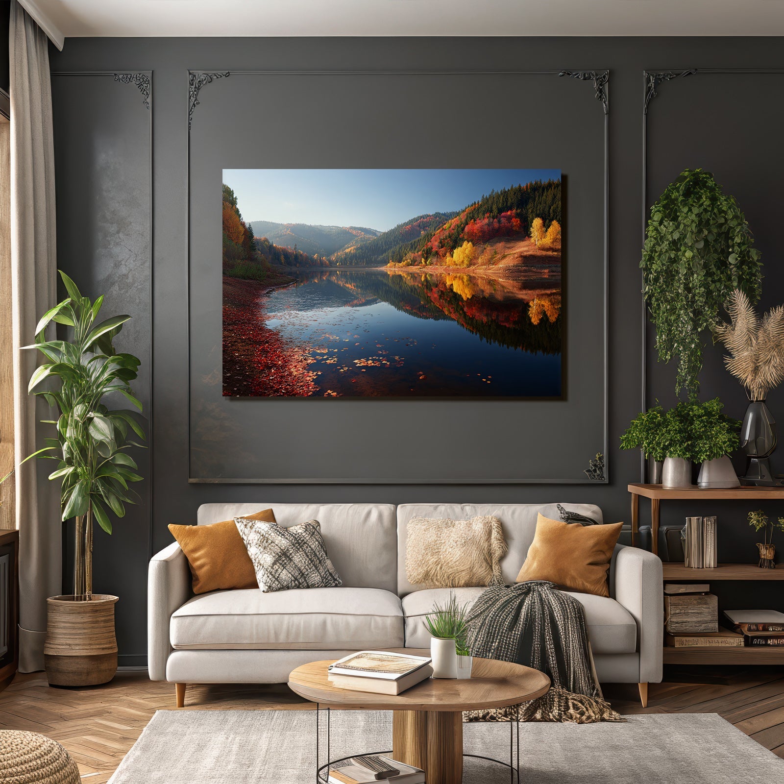 Ruhige Landschaft Herbst Seen Mountains Reflection