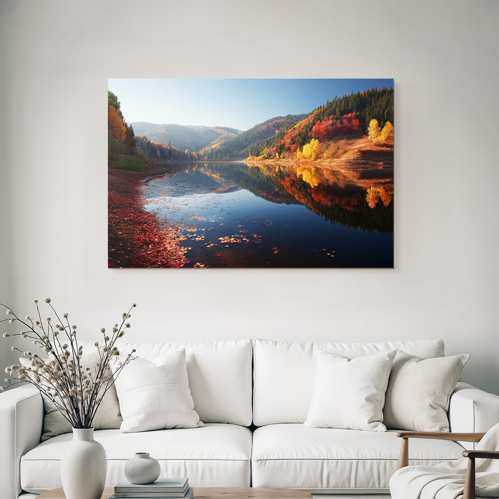 Ruhige Landschaft Herbst Seen Mountains Reflection