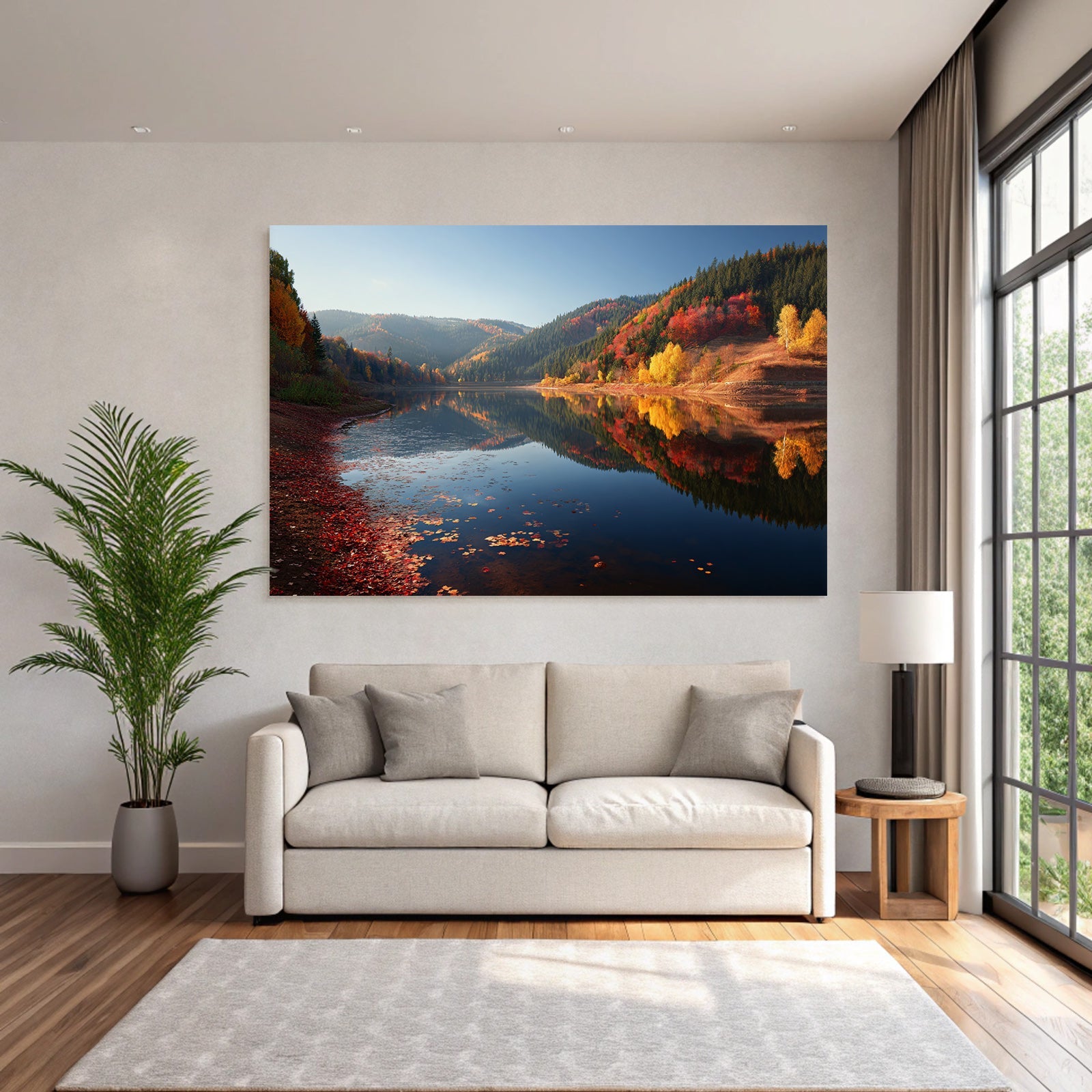 Ruhige Landschaft Herbst Seen Mountains Reflection