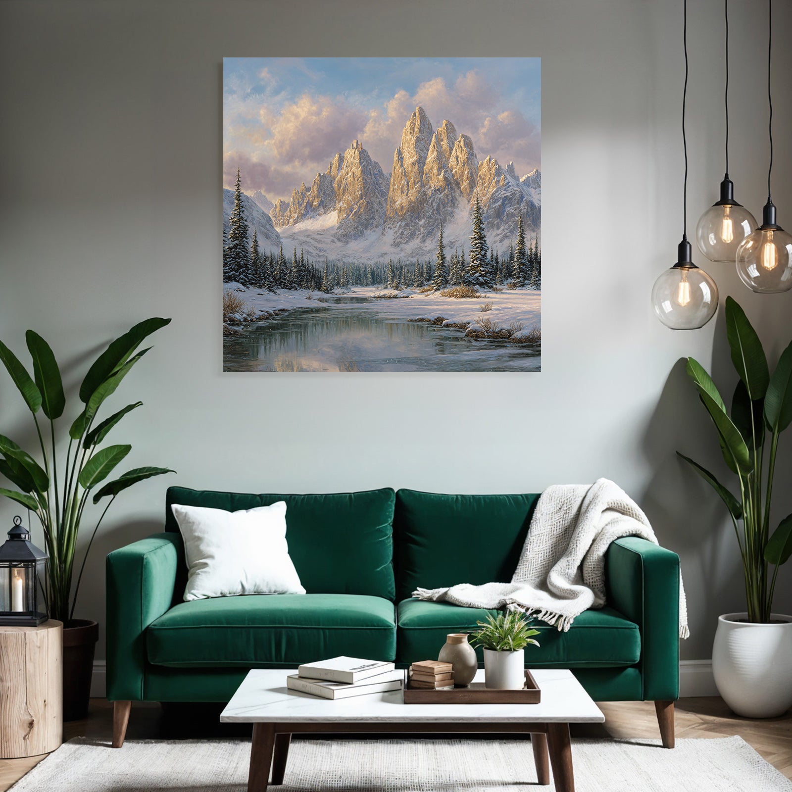 Friedliche Szenerie Mountains Und Fluss Reflexionen