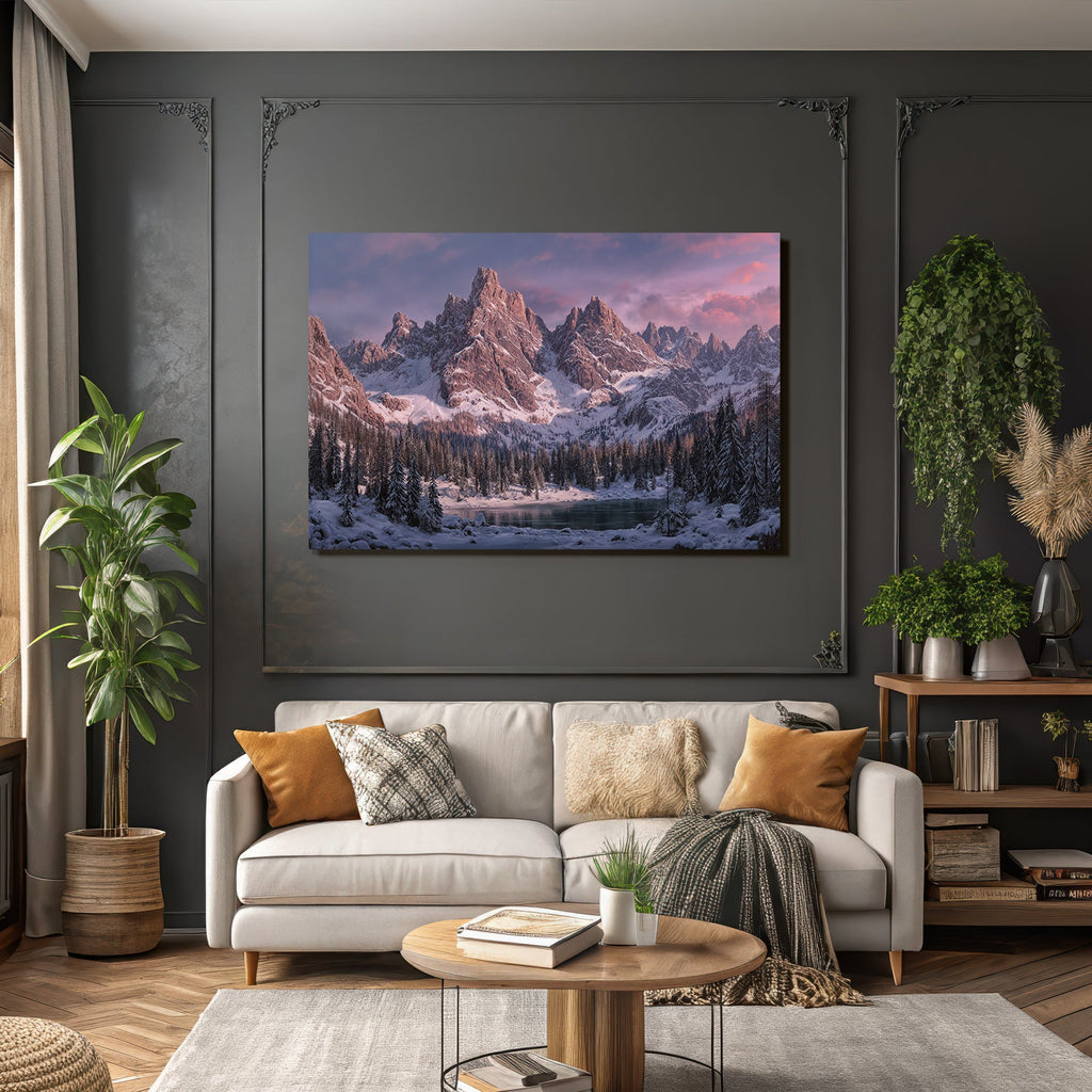 Landschaft Gipfel See Horizont Sanftes Licht