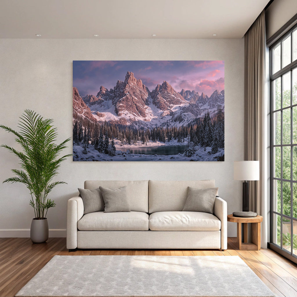 Landschaft Gipfel See Horizont Sanftes Licht
