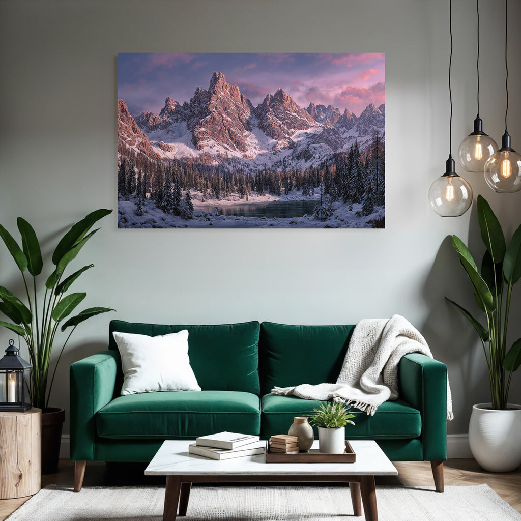 Landschaft Gipfel See Horizont Sanftes Licht