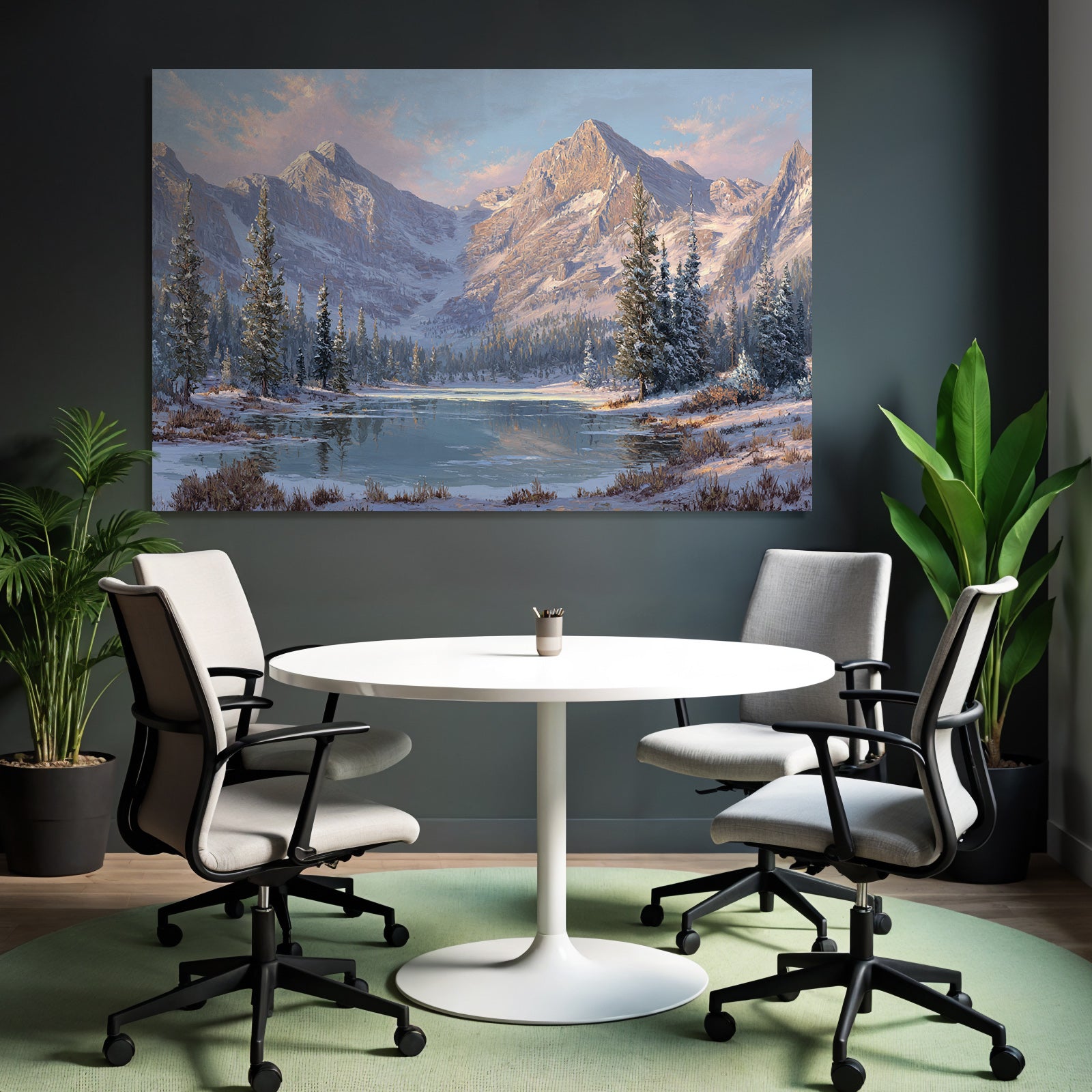 Ruhige Landschaft Im Morgenlicht
