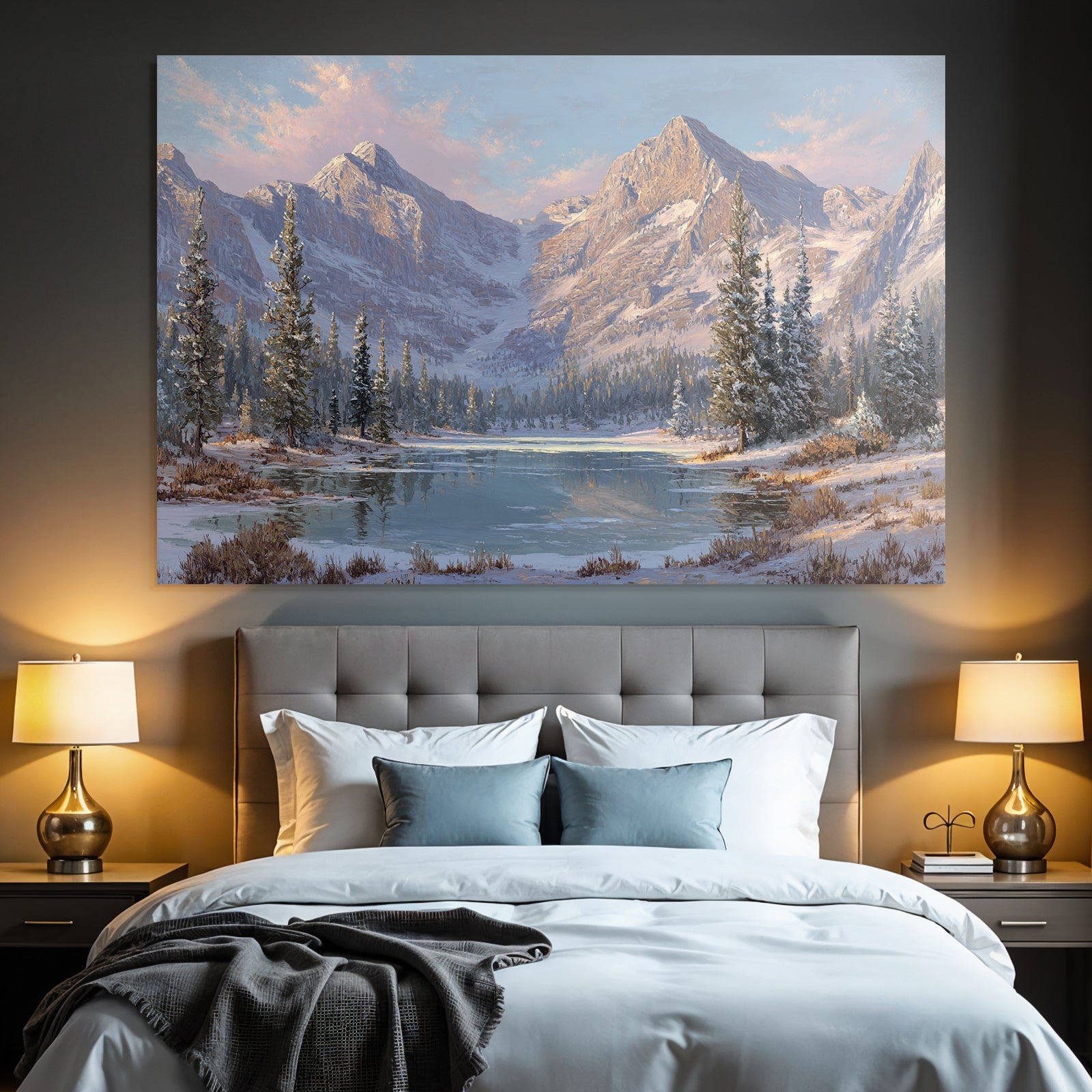 Ruhige Landschaft Im Morgenlicht
