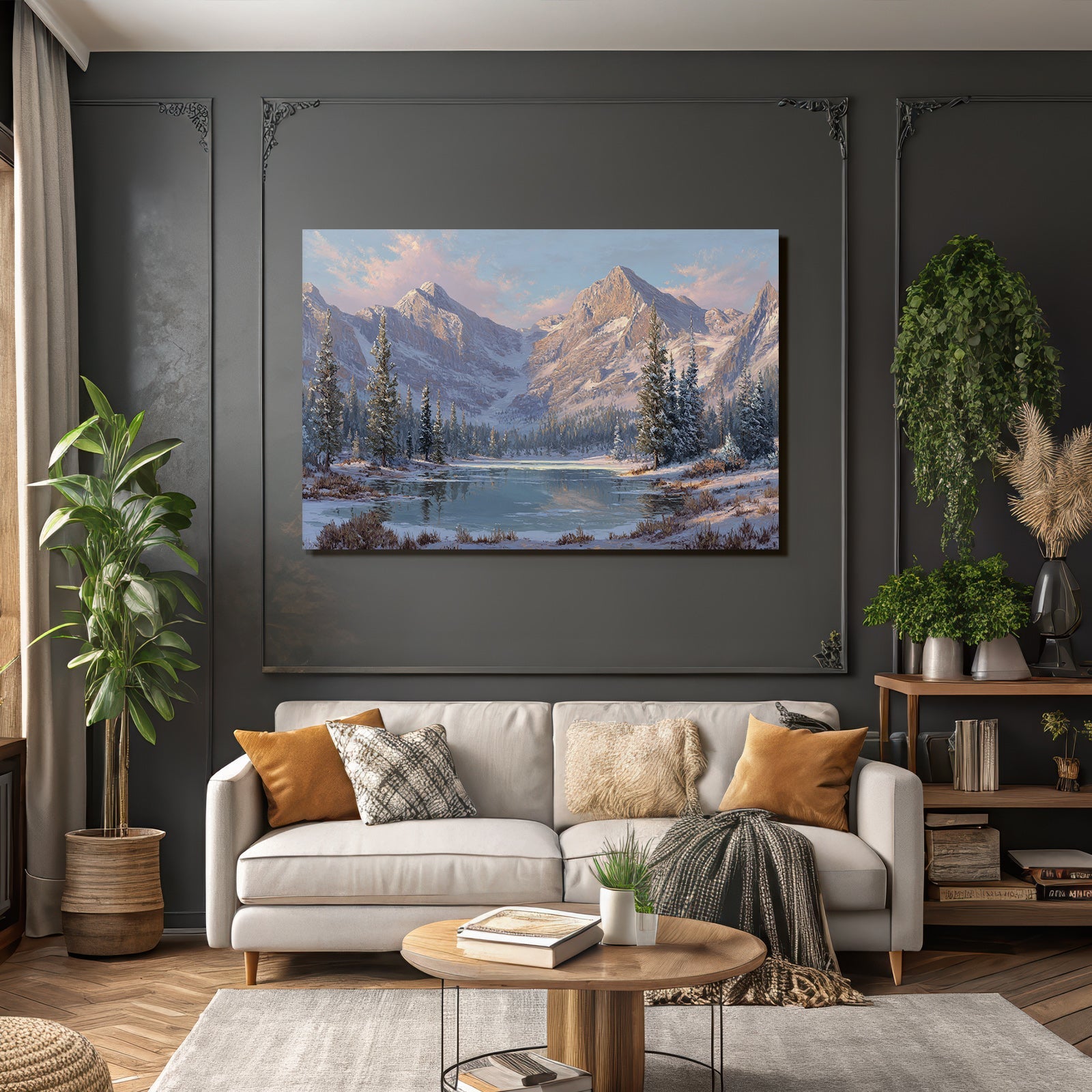 Ruhige Landschaft Im Morgenlicht