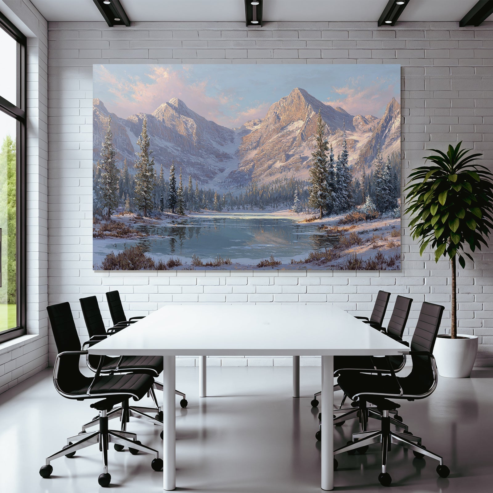 Ruhige Landschaft Im Morgenlicht