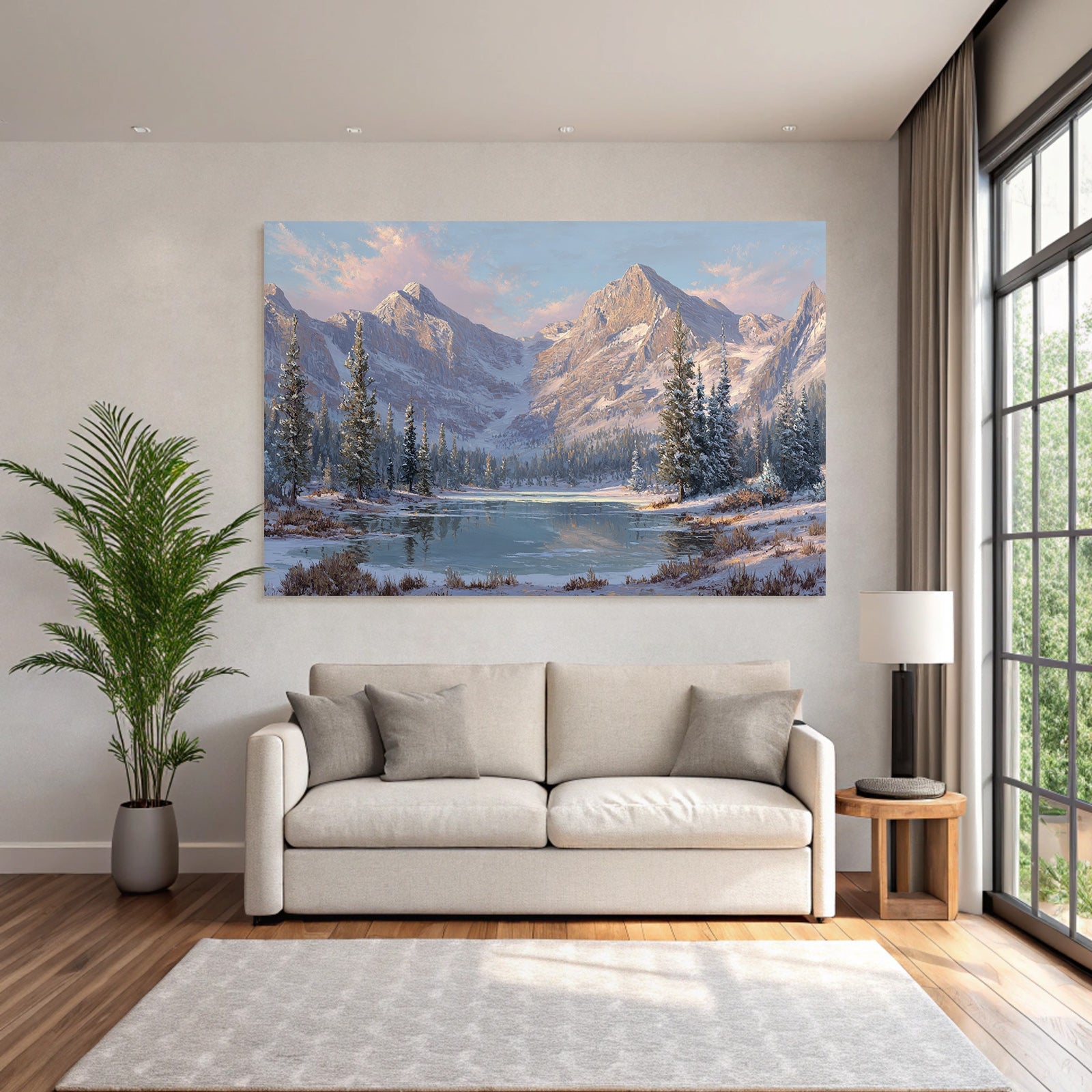 Ruhige Landschaft Im Morgenlicht