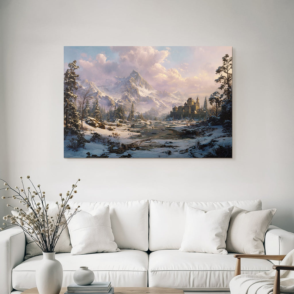 Zauberhafte Landschaft Mit Burg Und Fluss