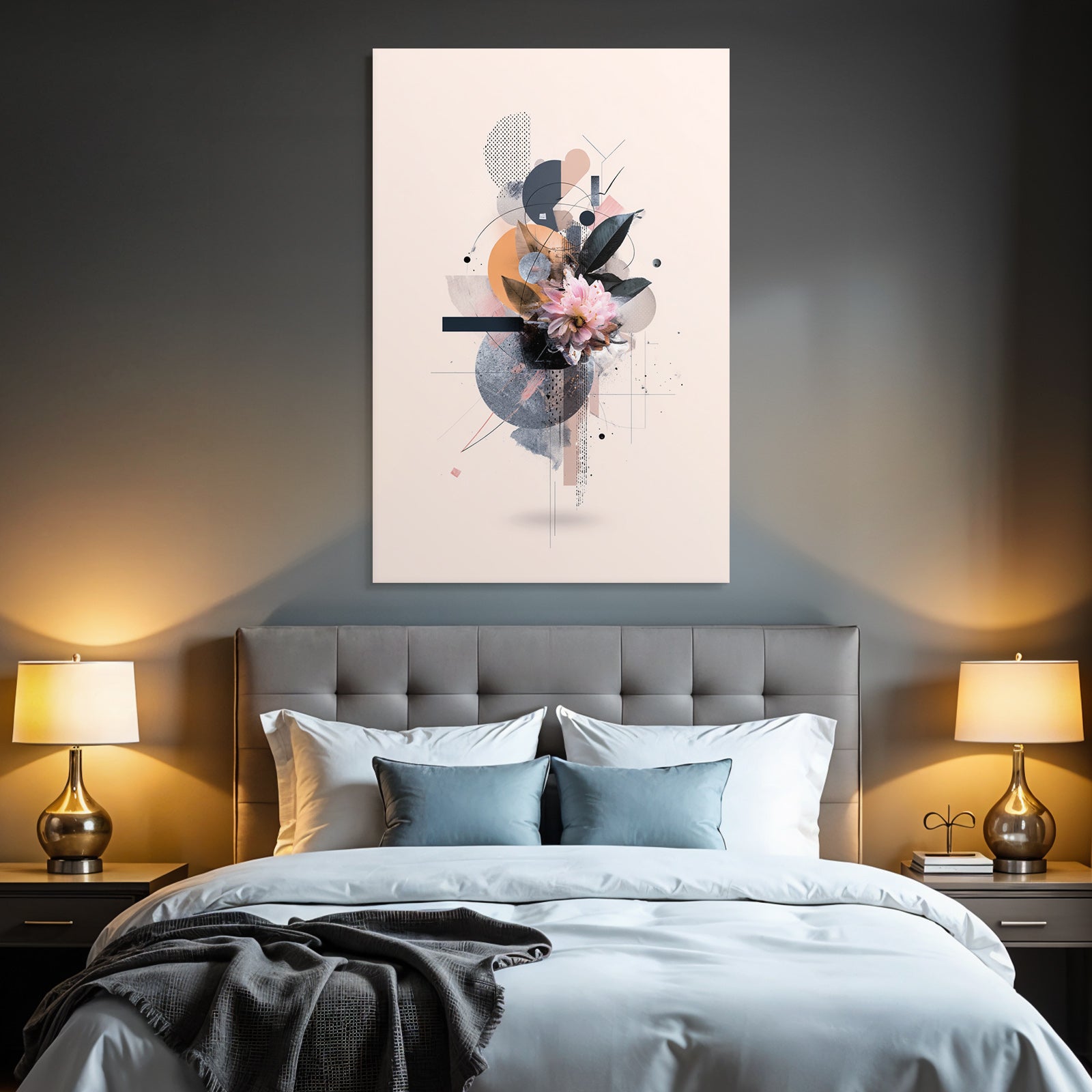 Abstract Flora Geometric Design Moderne Kunst