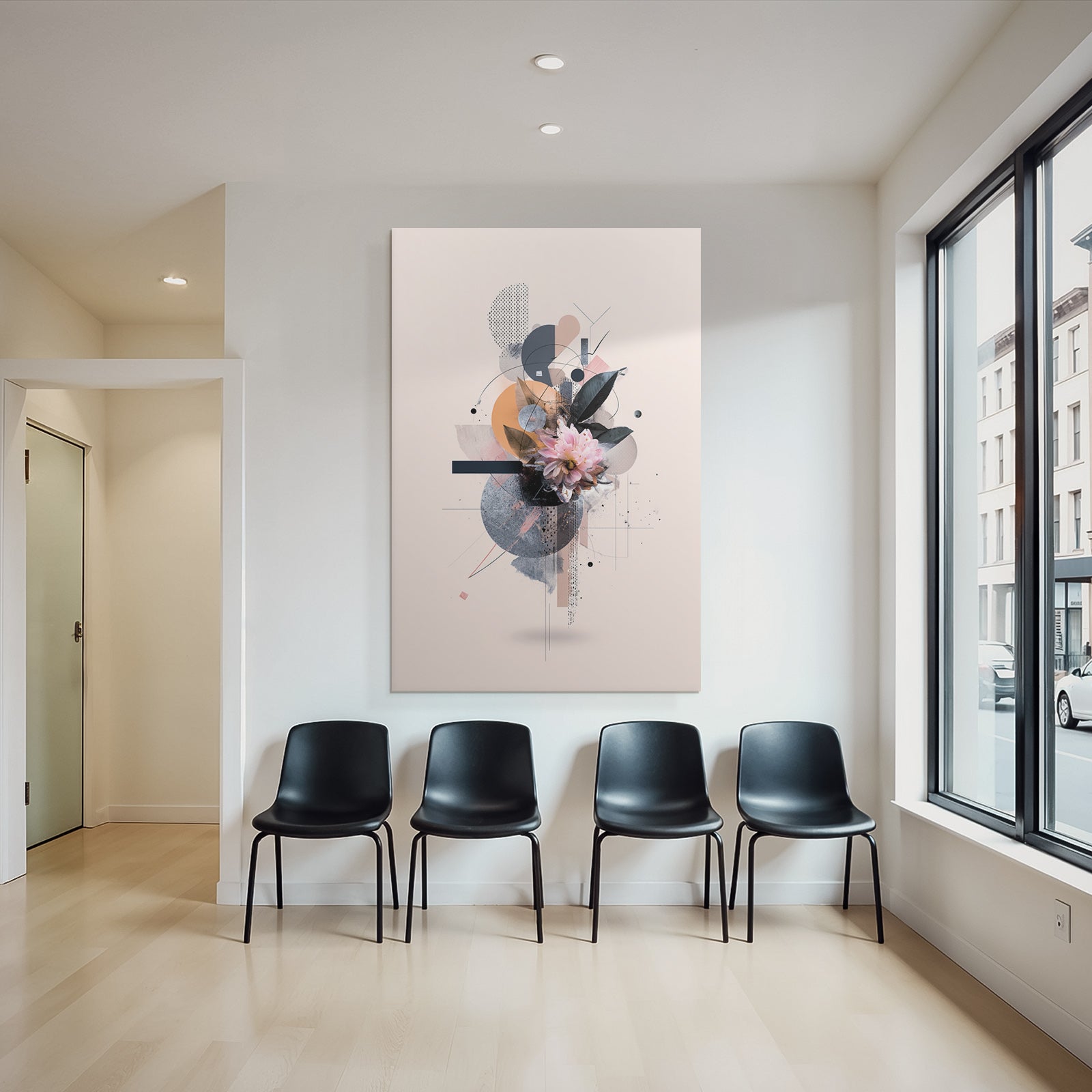 Abstract Flora Geometric Design Moderne Kunst