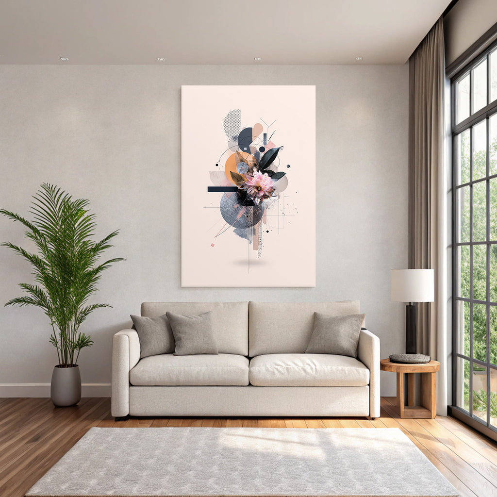 Abstract Flora Geometric Design Moderne Kunst