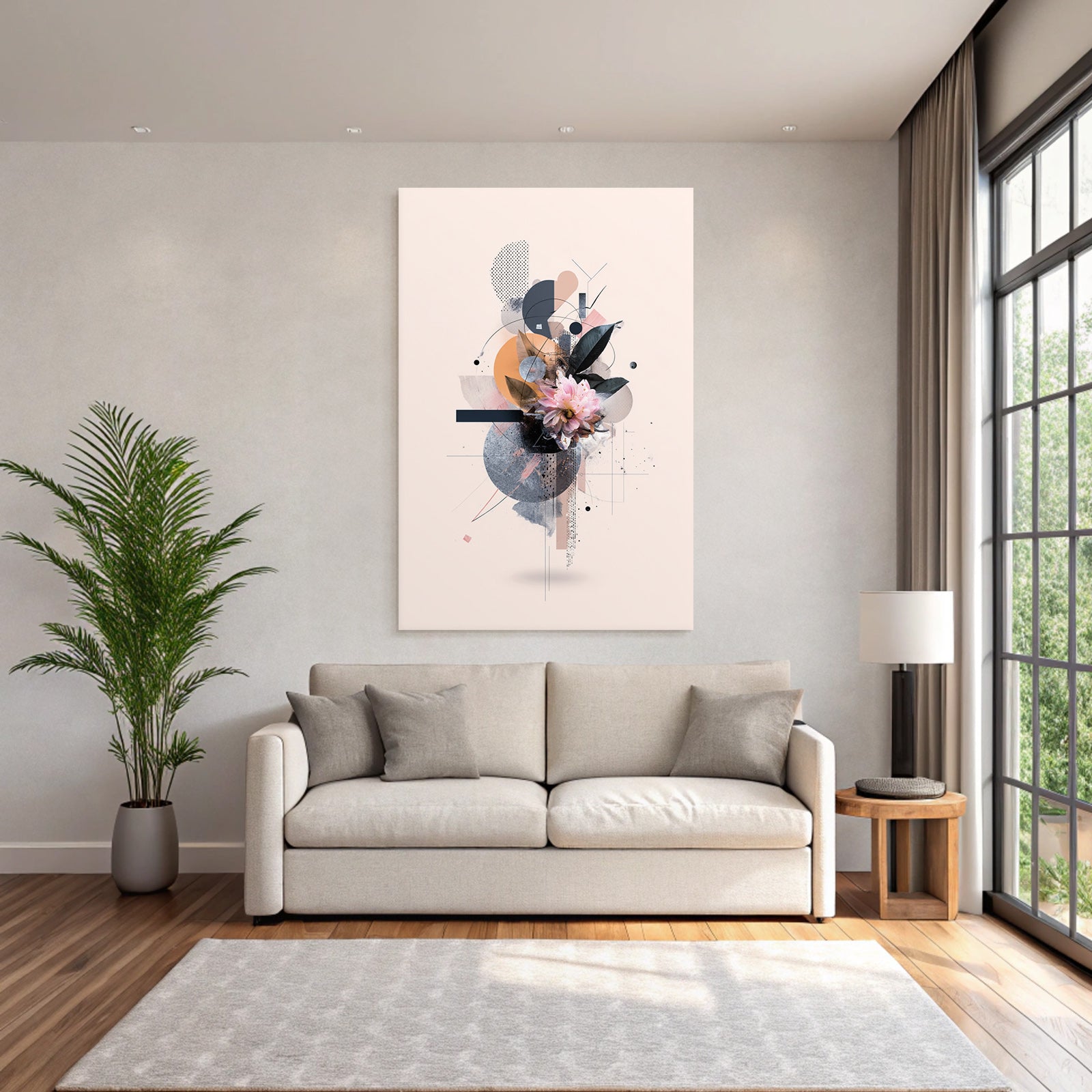 Abstract Flora Geometric Design Moderne Kunst