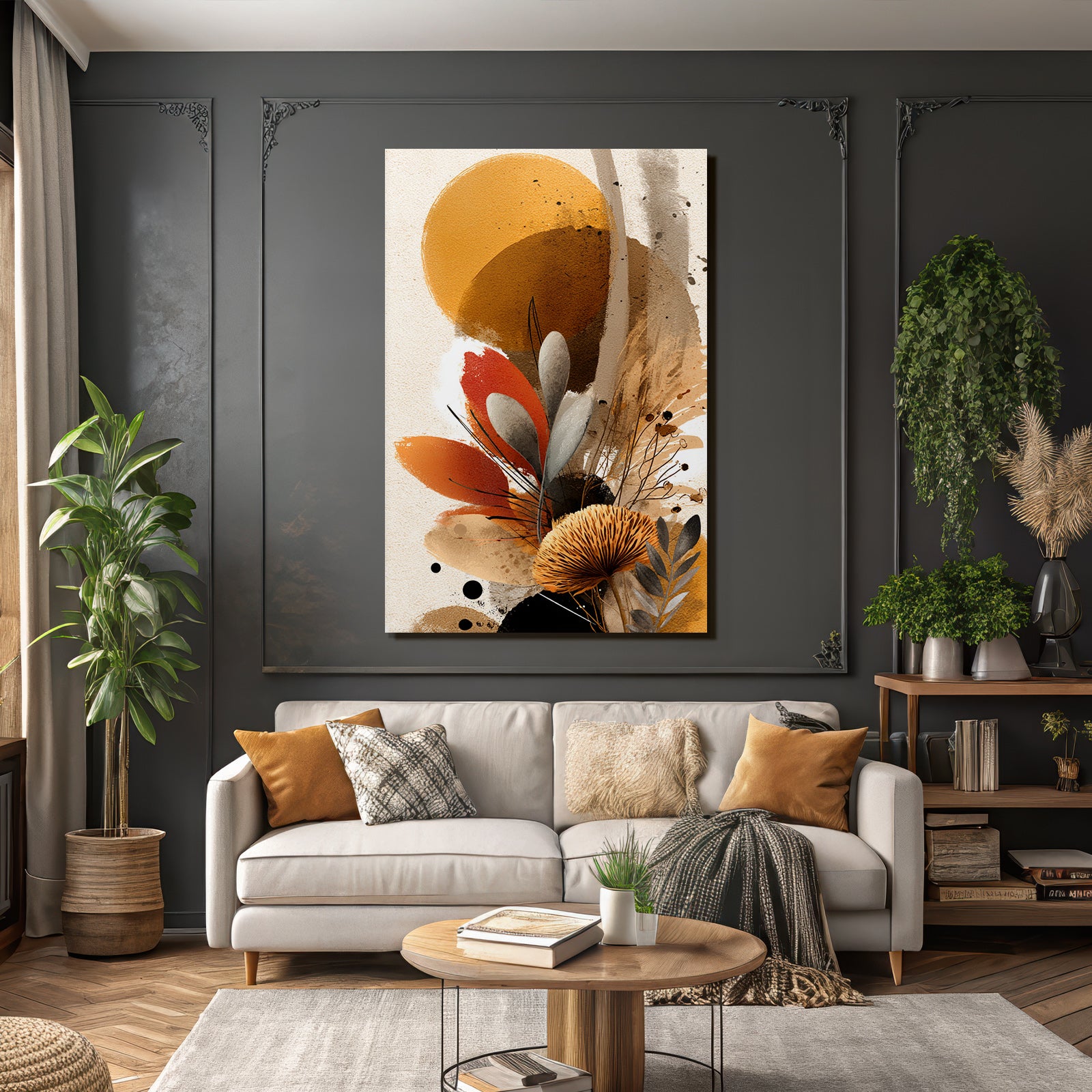 Abstrakte Digitale Kunst Natur In Spiel Der Farben Und Formen