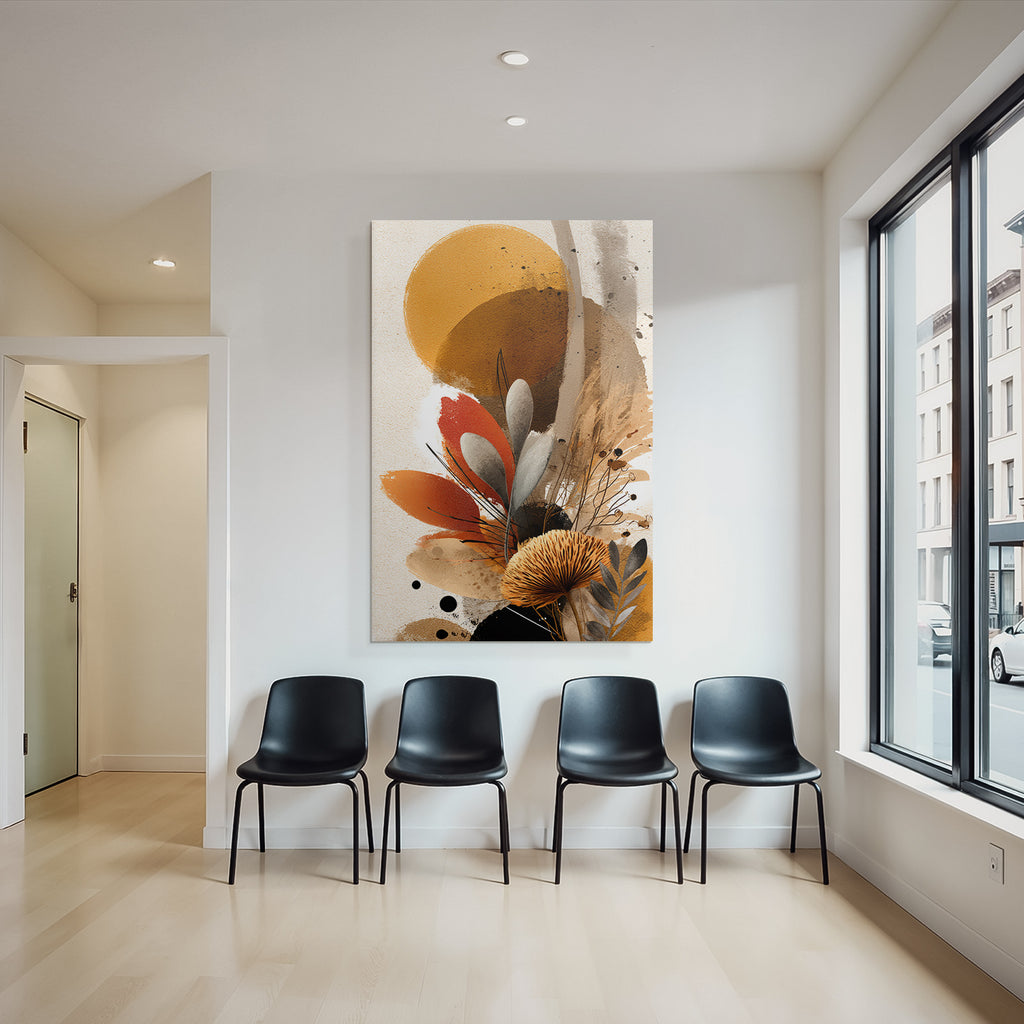 Abstrakte Digitale Kunst Natur In Spiel Der Farben Und Formen