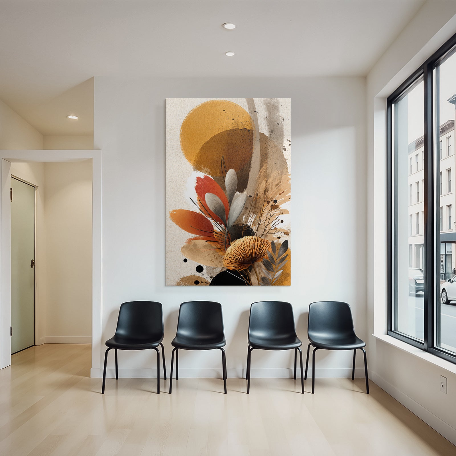 Abstrakte Digitale Kunst Natur In Spiel Der Farben Und Formen