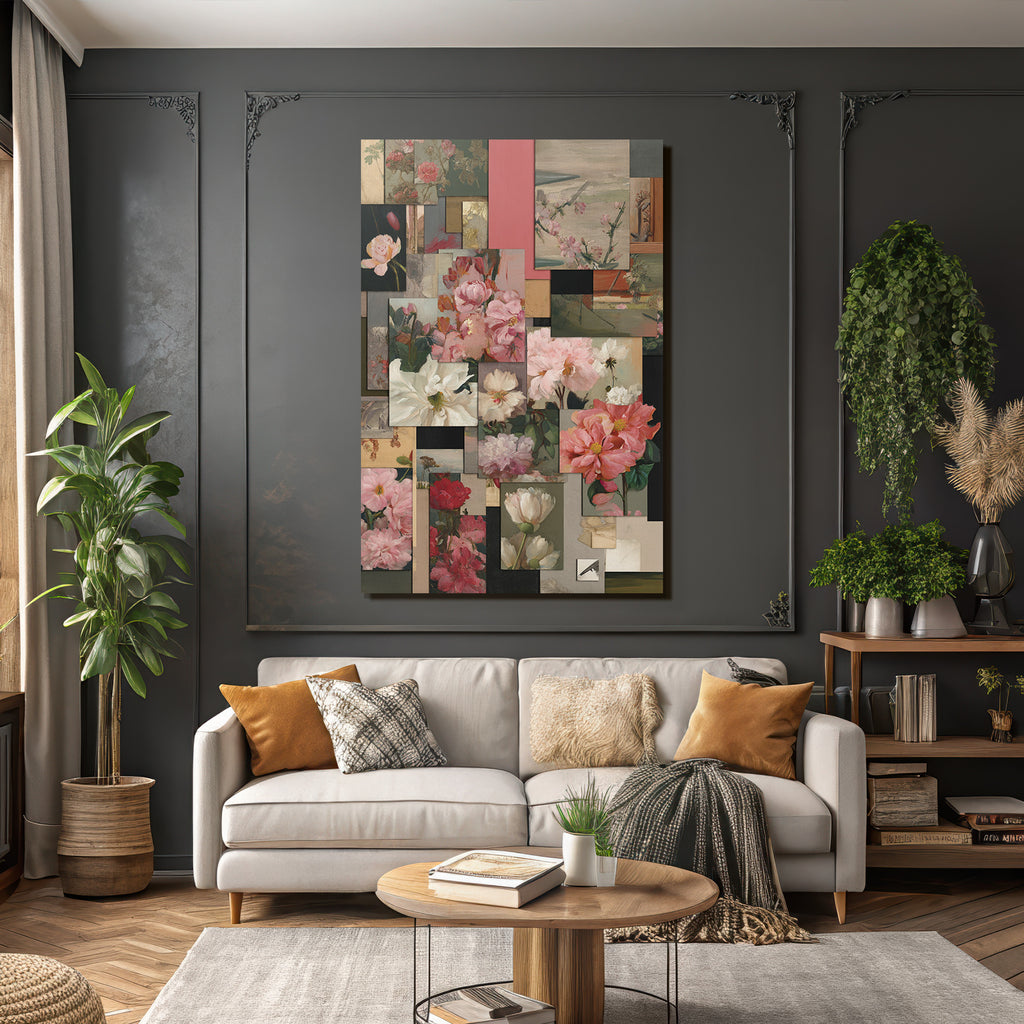 Blumen Collage Licht Farben Stil Peonien Flower Arrangements