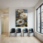 Blumen Peonies Mit Blattern Und Fernen Vintage Stil